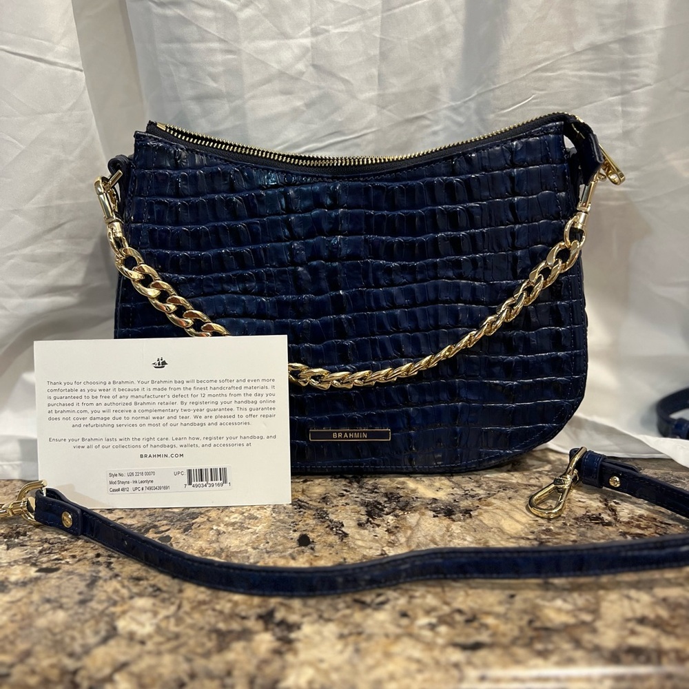 BRAHMIN
Leontyne Collection Ink Mod Shayna Crossbody Bag